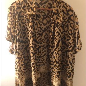 Ashley Stewart Animal Print Blouse